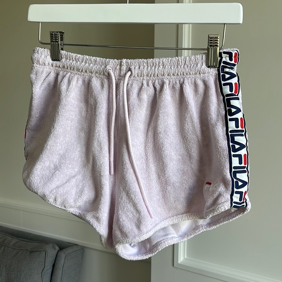 Pink Fila Terry Cloth Shorts - Picture 1 of 3